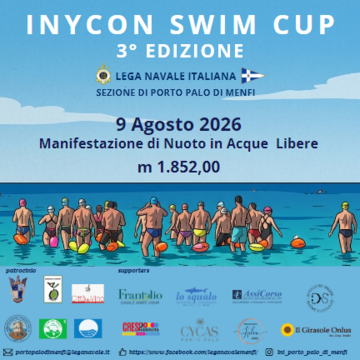 Inycon Swim Cup 2026 a Menfi: nuoto in acque libere, olio EVO e “merenda sulla sabbia”